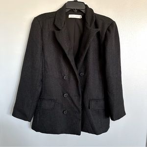 Bishop & Young Black Tweed Blazer